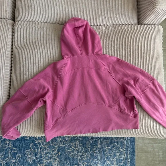 Lululemon Scuba Oversized Half-Zip Hoodie in Pink Blossom - Picture 2 of 4